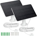2 Pack 3.3W 5V Solar Panel with 9.8ft Weatherproof Charging Cable and Adjustable Mount F318125