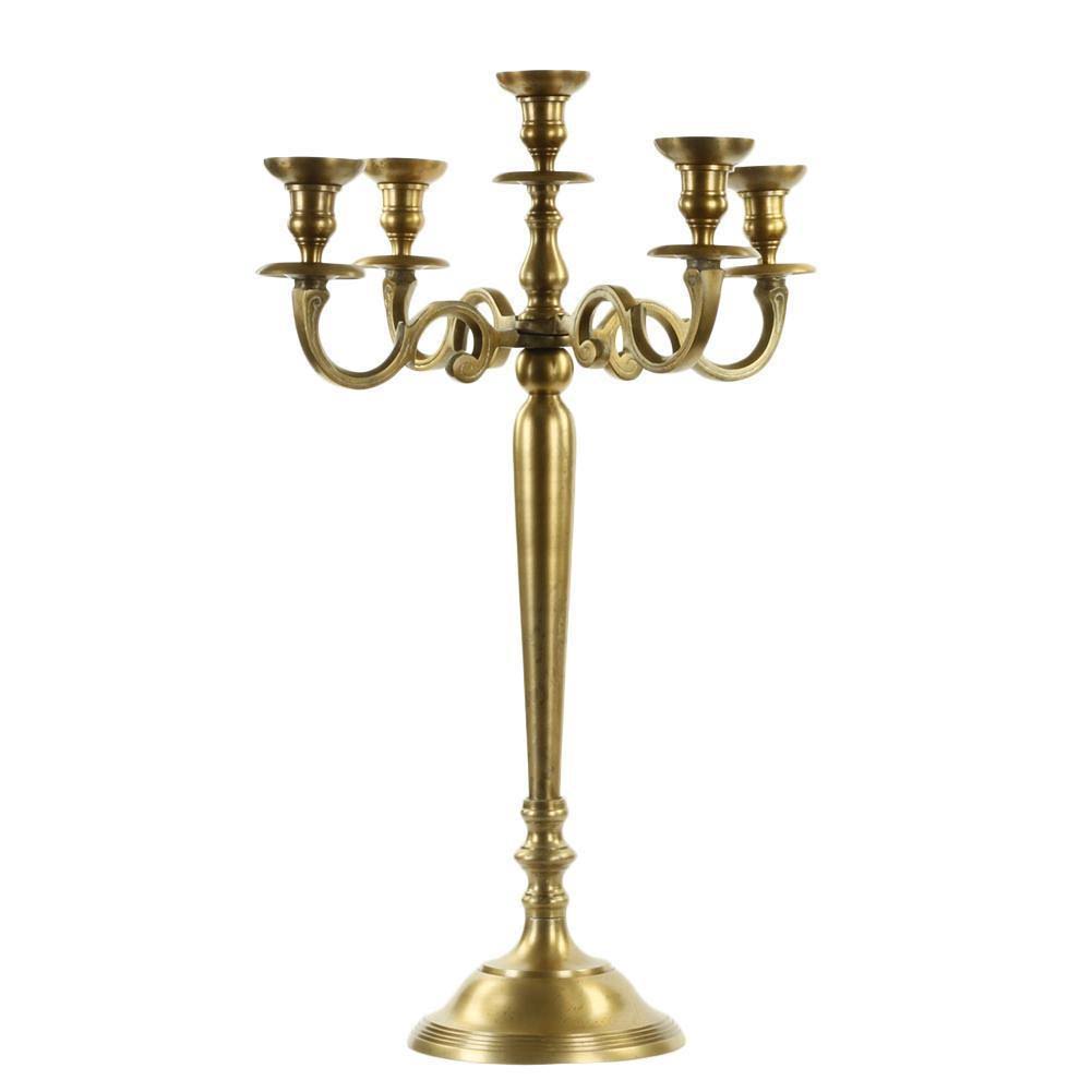 Vintage Brass Metal Candelabra Candle Holder L581