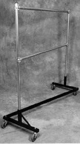 Silver Double Rail Garment Rack L27514