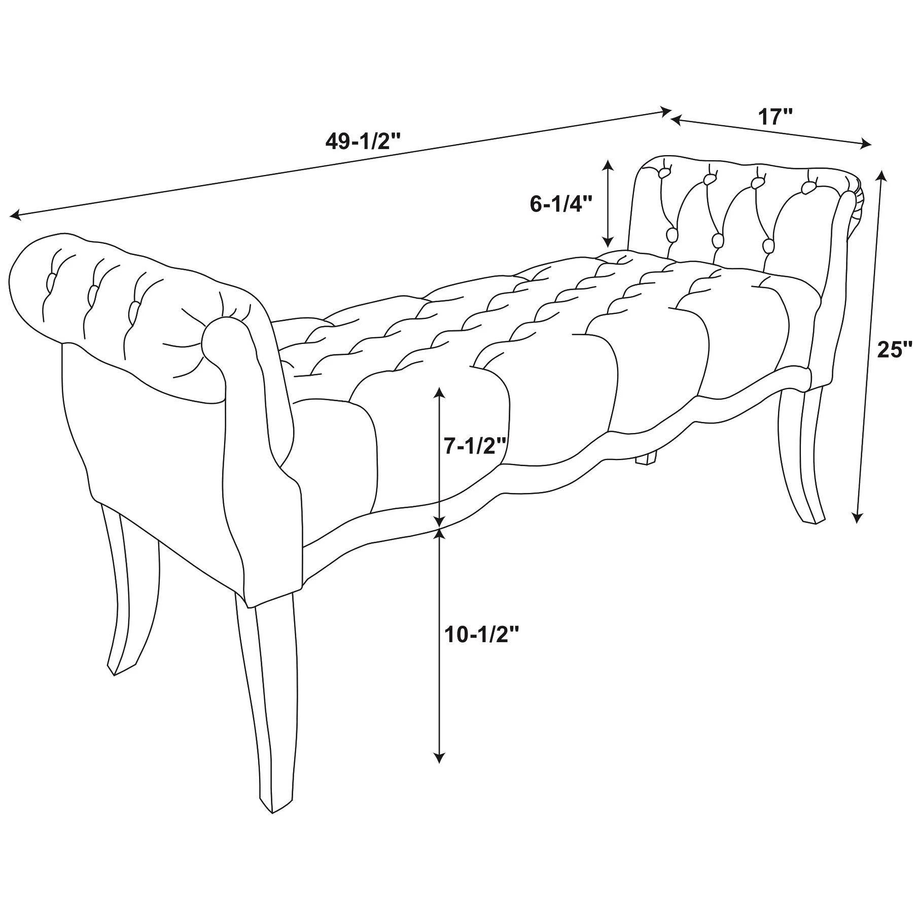 Charcoal Roll Arm Bench T26503