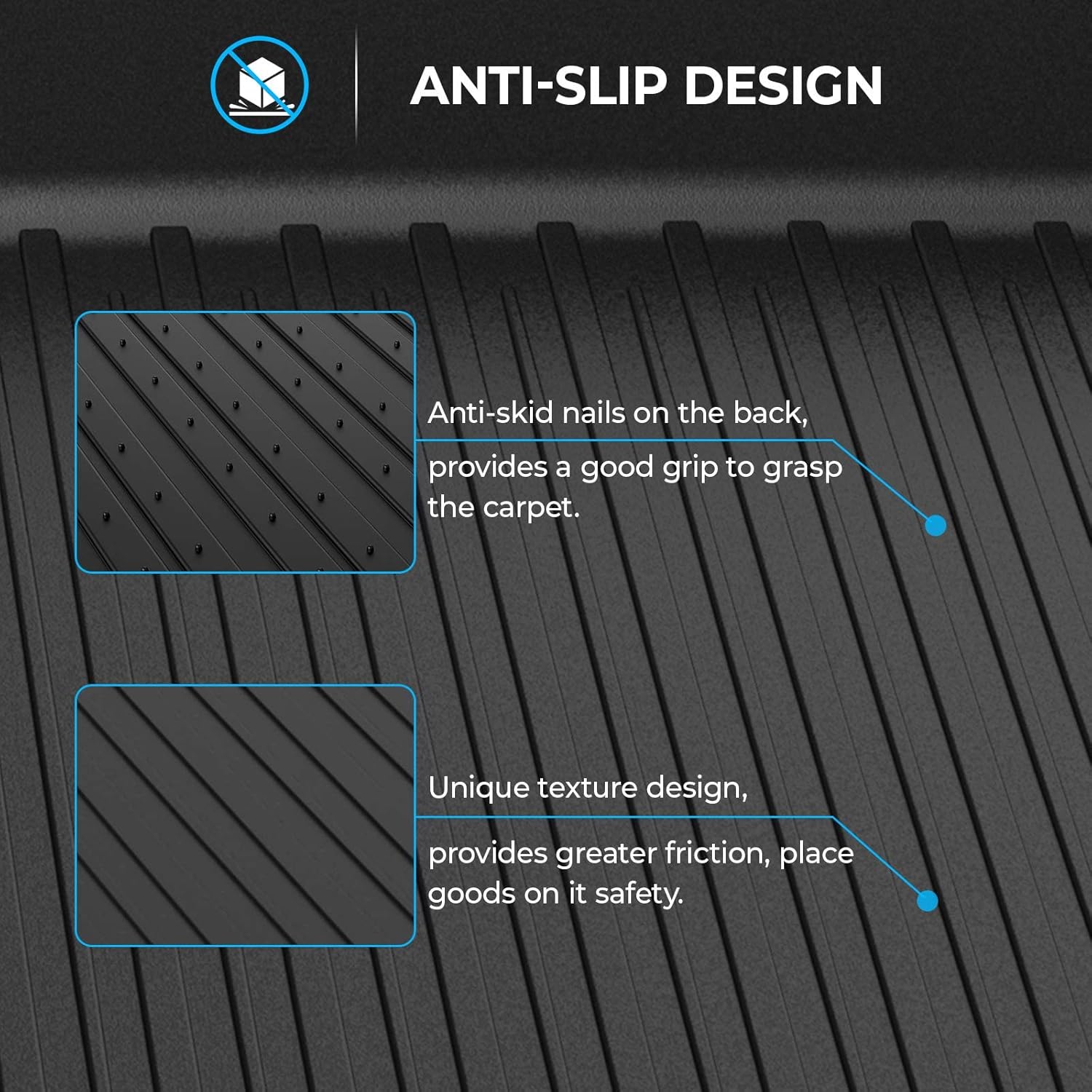 Black Heavy Duty Cargo Liner Trunk Mat U565442