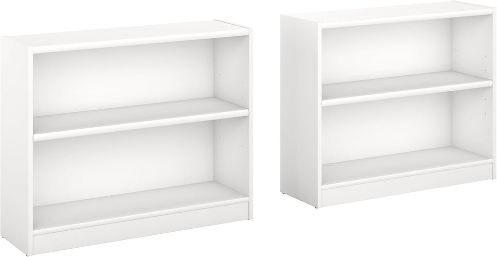 Pure White 2 Shelf Bookcase Set of 2 W749