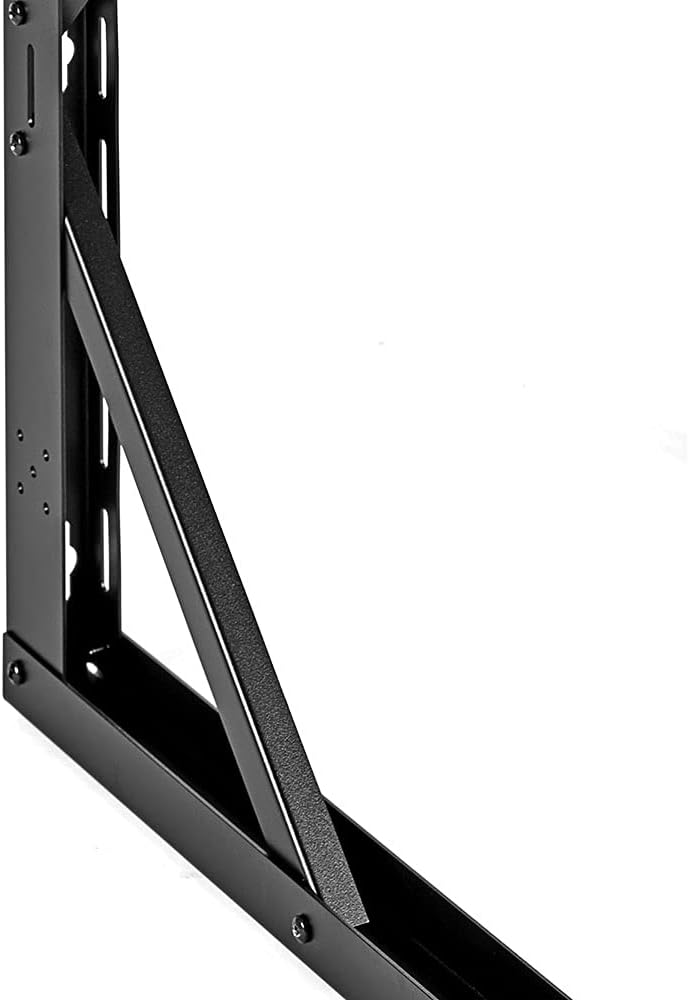 Black 15U Wall-Mount Open Frame Network Equipment Rack J394