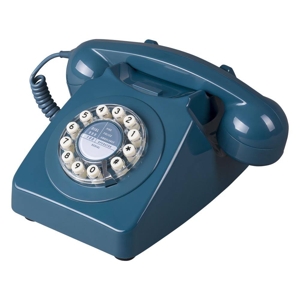 Rotary Design Landline Telephone Biscay Blue O3803