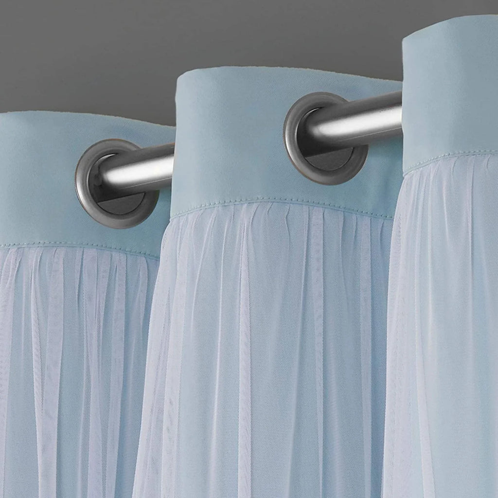 Blue Grommet Curtains 52"x84" Y553