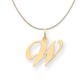 14k Yellow Gold Initial W Necklace - 22 Inch T720769