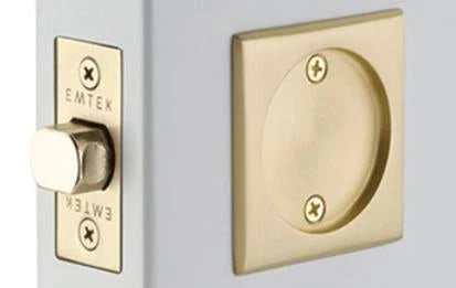 Square Pocket Door Tubular Lock Set Passage Satin Nickel D175521