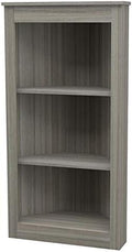 Gray Smoke Oak 3 Shelf Corner Bookcase X467681