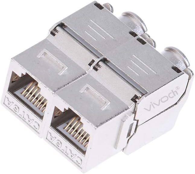 10 Pcs Cat6A RJ45 STP Tool-Less Zinc Alloy Shielded Keystone Jack N943706