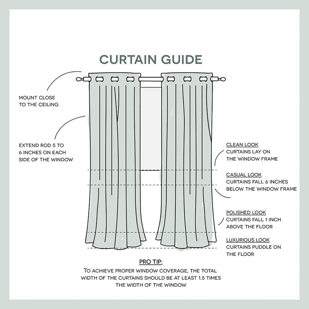 Blue Grommet Curtains 52"x84" Y553