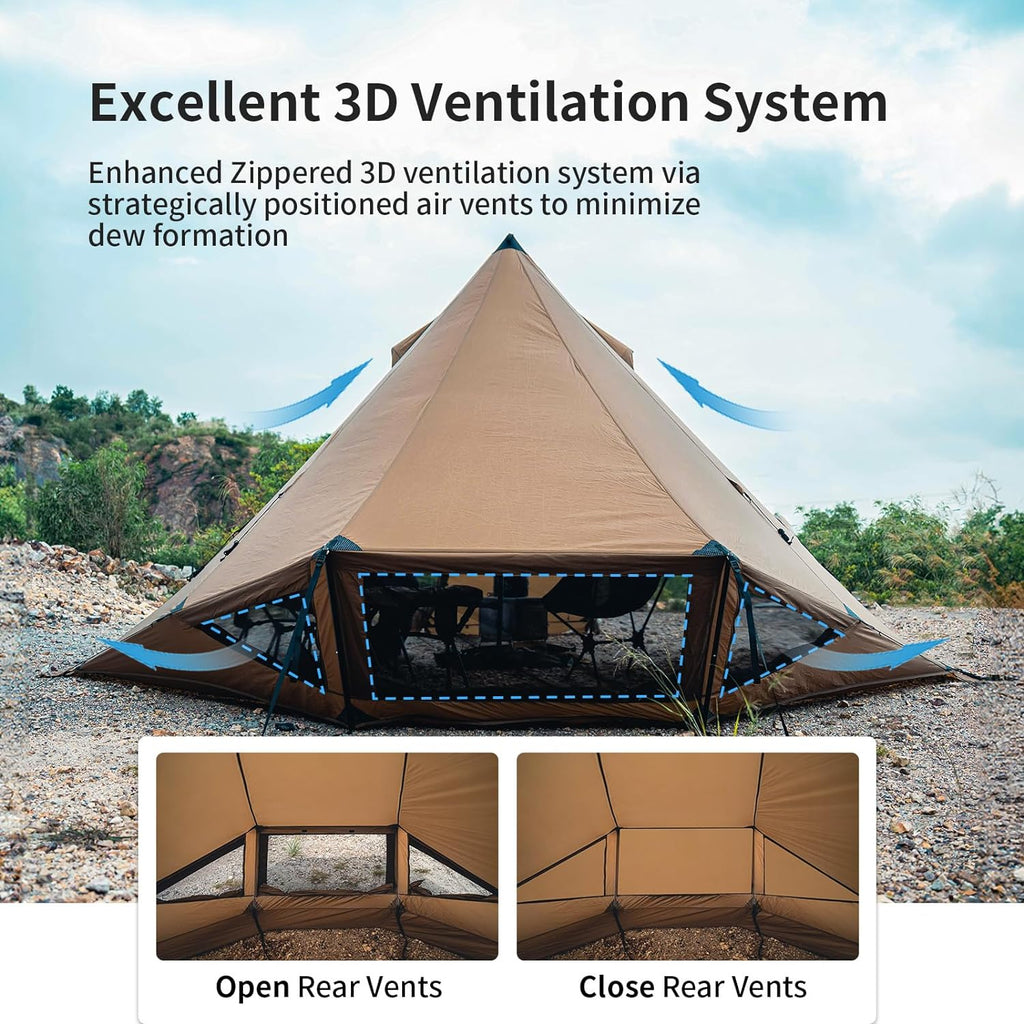 2-6 Person Hot Tent with Stove Jack C785