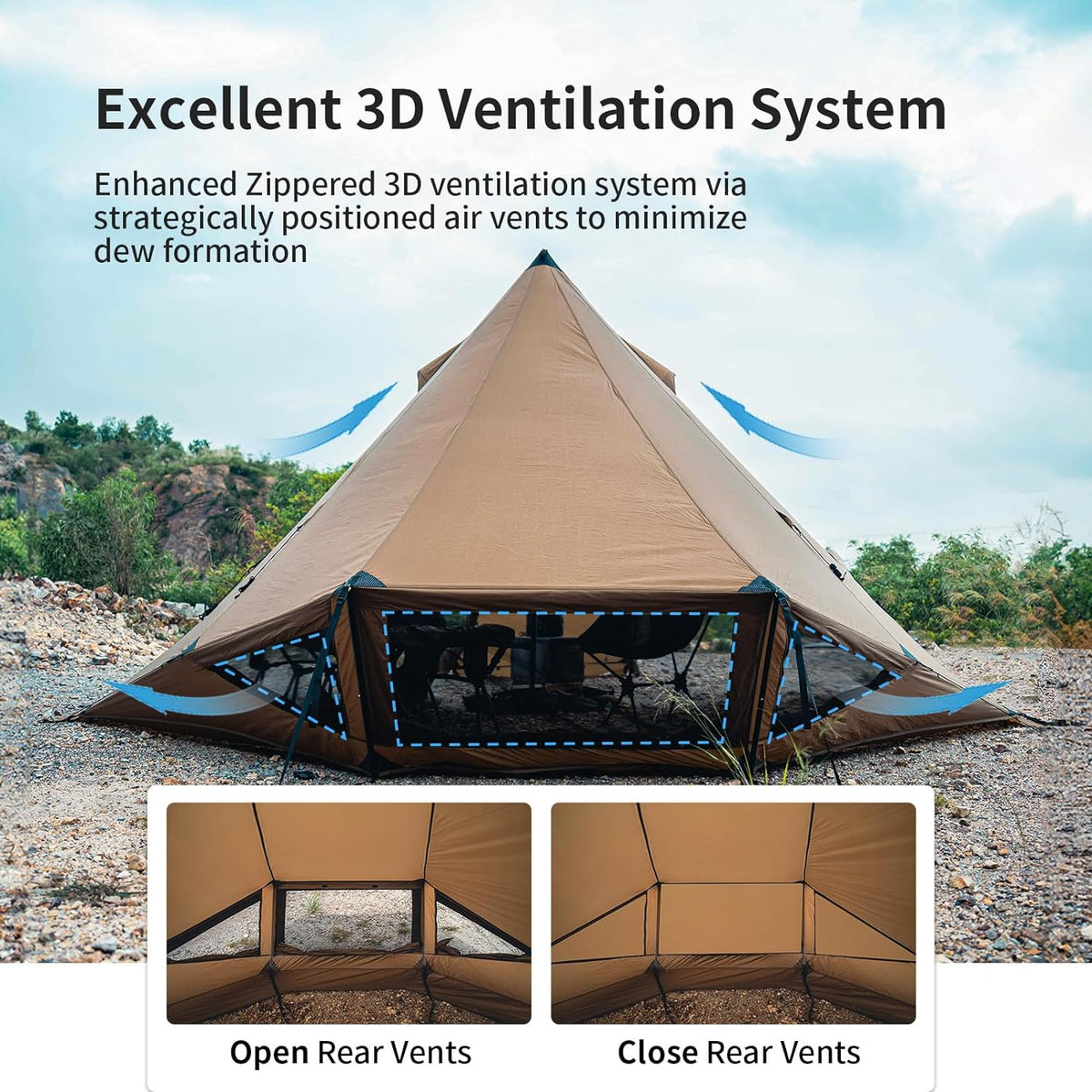 2-6 Person Hot Tent with Stove Jack C785