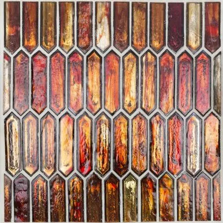 Fractal Blaze Glass Mosaic Tile H547590