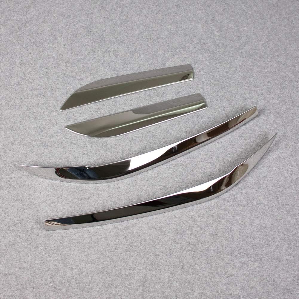 Front+Rear Bumper Corner Protection Cover Trims Stainless Steel Pack of 2 W459363