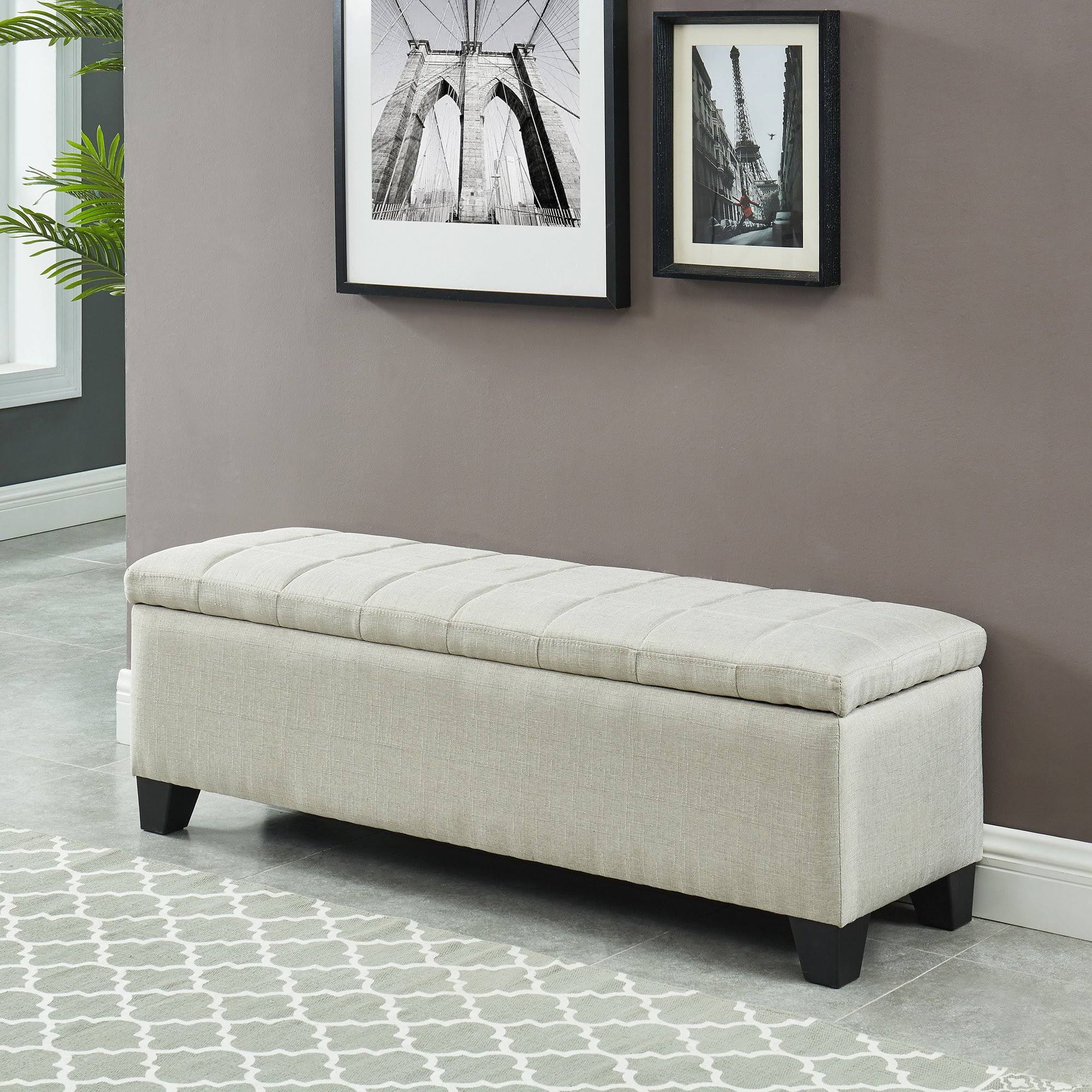 Storage Ottoman Grey Blue N4754