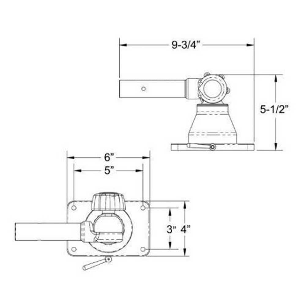 Grand Slam 170 Mount for 1-1/8" Outrigger Pole Q335040