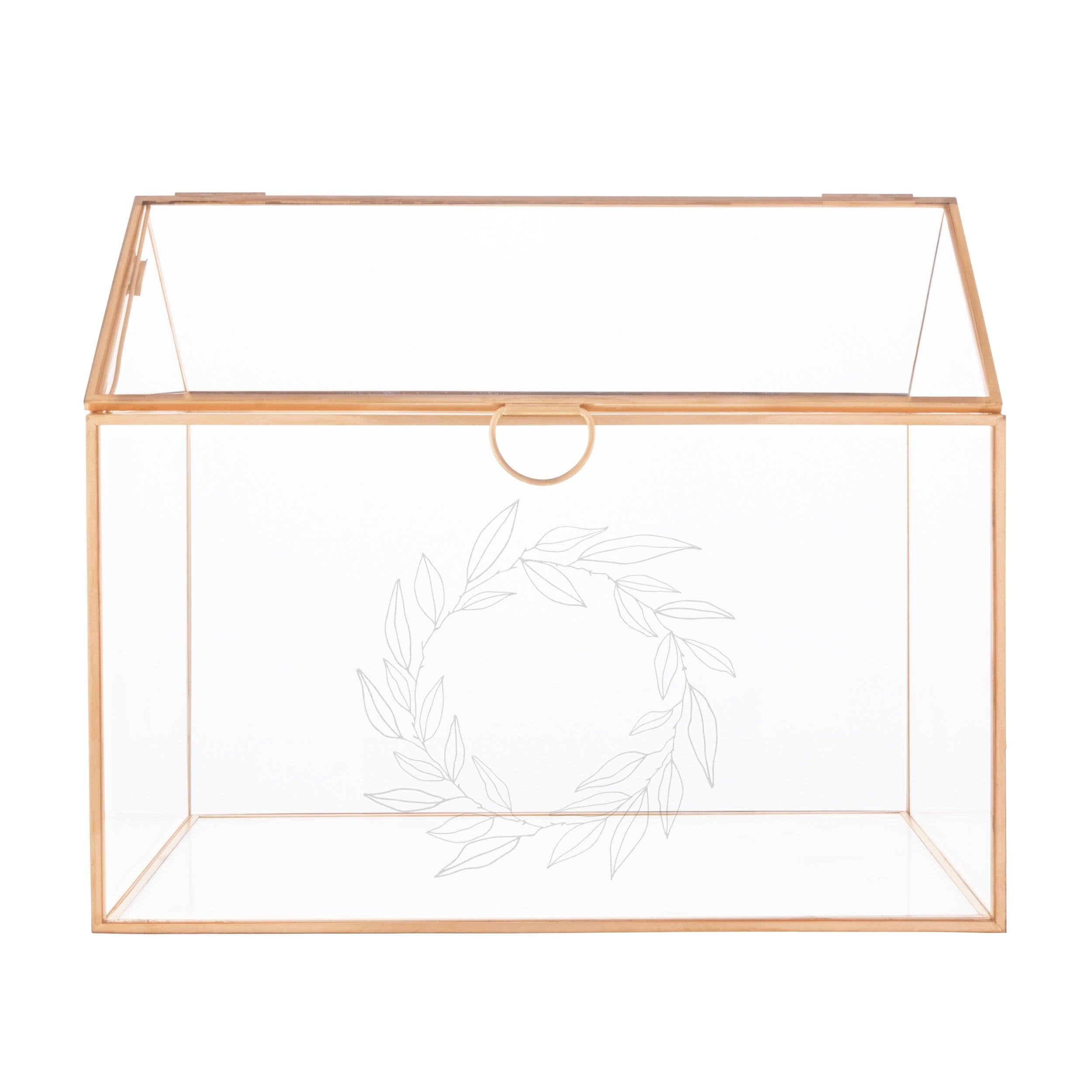 Glass Terrarium Card Holder, Rose Gold V860441