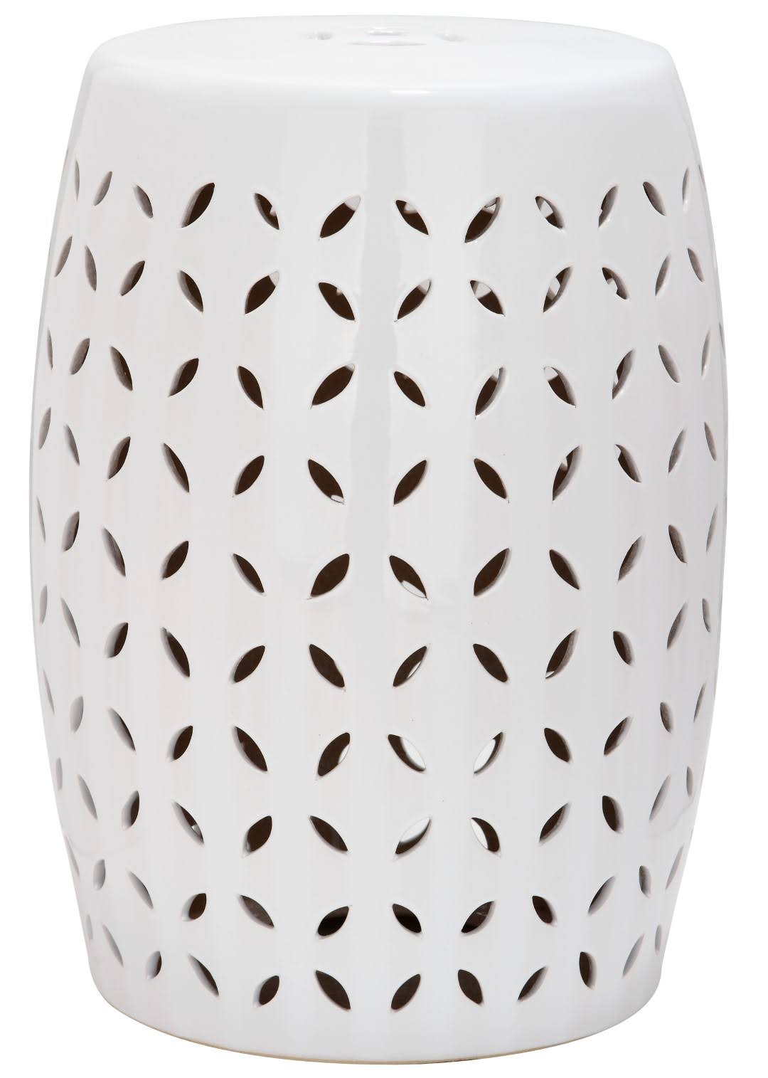 White Garden Stool R805