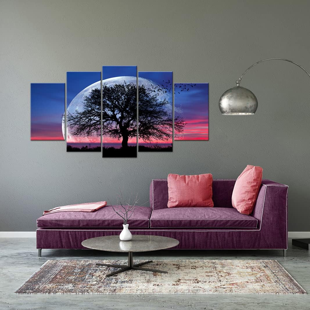 5 Pieces Stretched and Framed Canvas Wall Art Painting U242