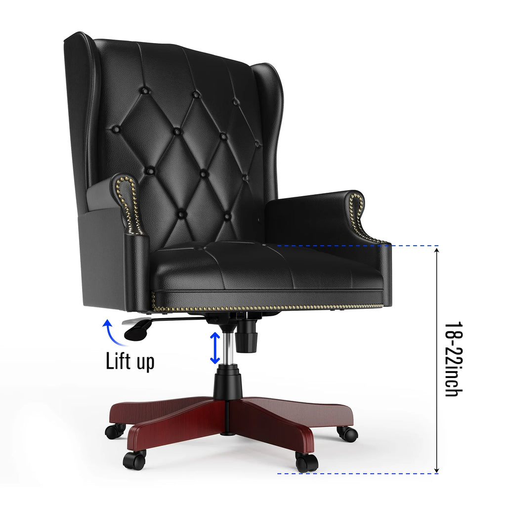 Black Ergonomic PU Leather High Back Office Chair S183497