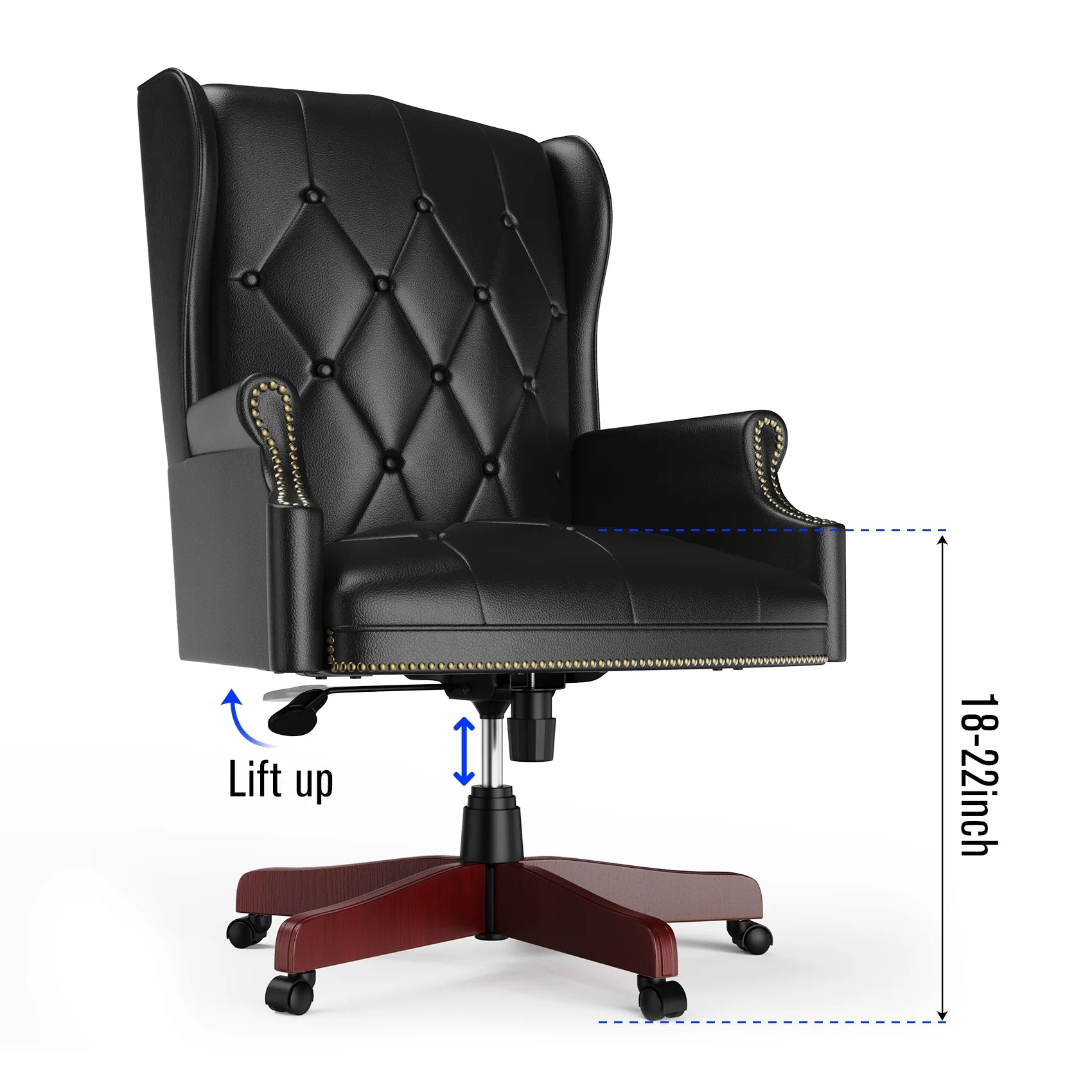 Black Ergonomic PU Leather High Back Office Chair S183497