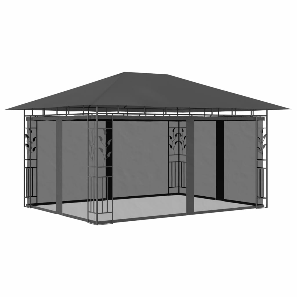 Canopy Patio Net 13.1'x9.8'x9' Mosquito Net with Sun Canopy Party Tent O7914
