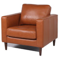Camel Leather Tufted Chair L3613