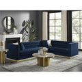 Navy Velvet Corner Sectional Sofa S486