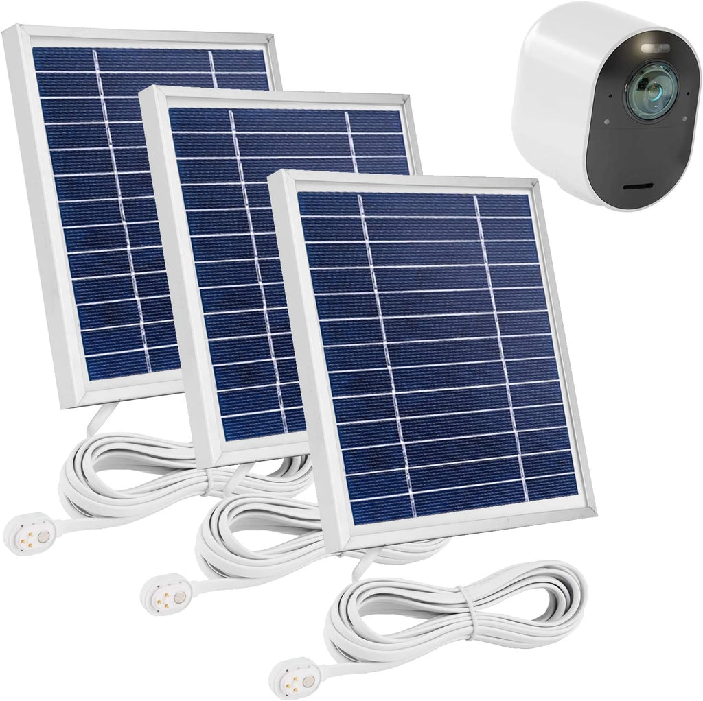 3 Pack Solar Panel Charge with 11.5ft Waterproof Magnetic Power Cable, Adjustable Mount R281