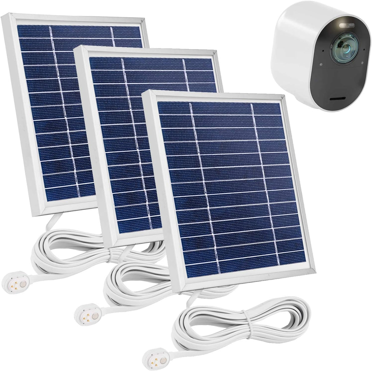 3 Pack Solar Panel Charge with 11.5ft Waterproof Magnetic Power Cable, Adjustable Mount R281
