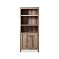 Rustic 5-Shelf Bookcase with Storage I659