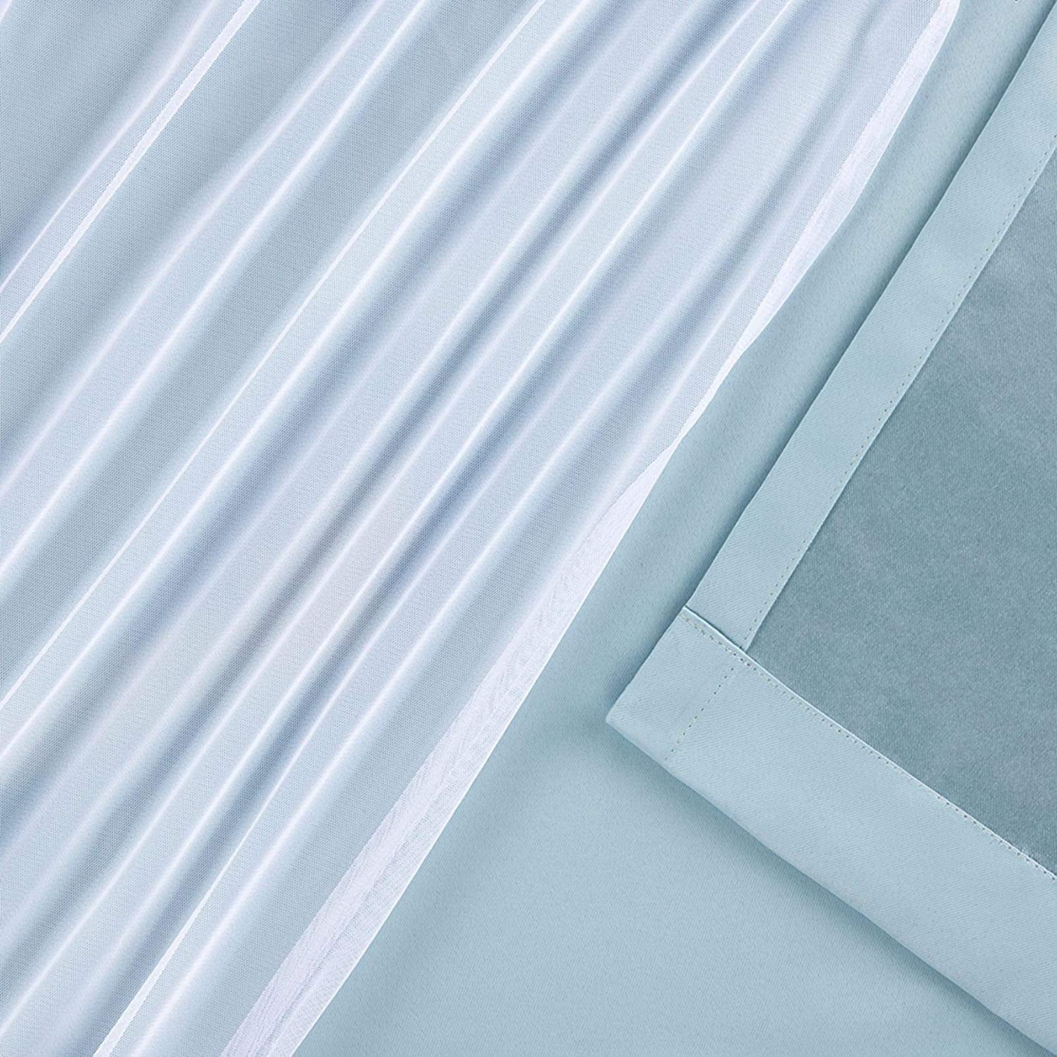 Blue Grommet Curtains 52"x84" Y553