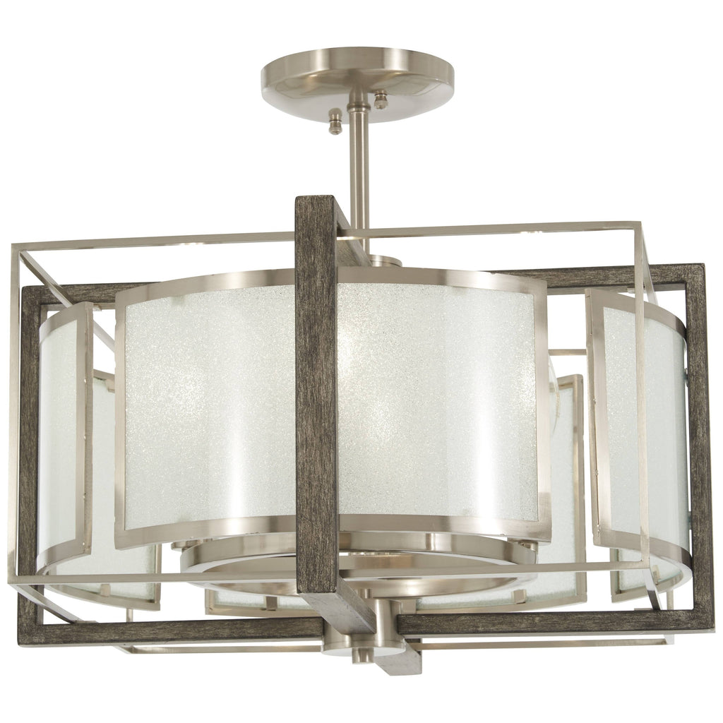 4 Light Brushed Nickel Semi Flush I170070