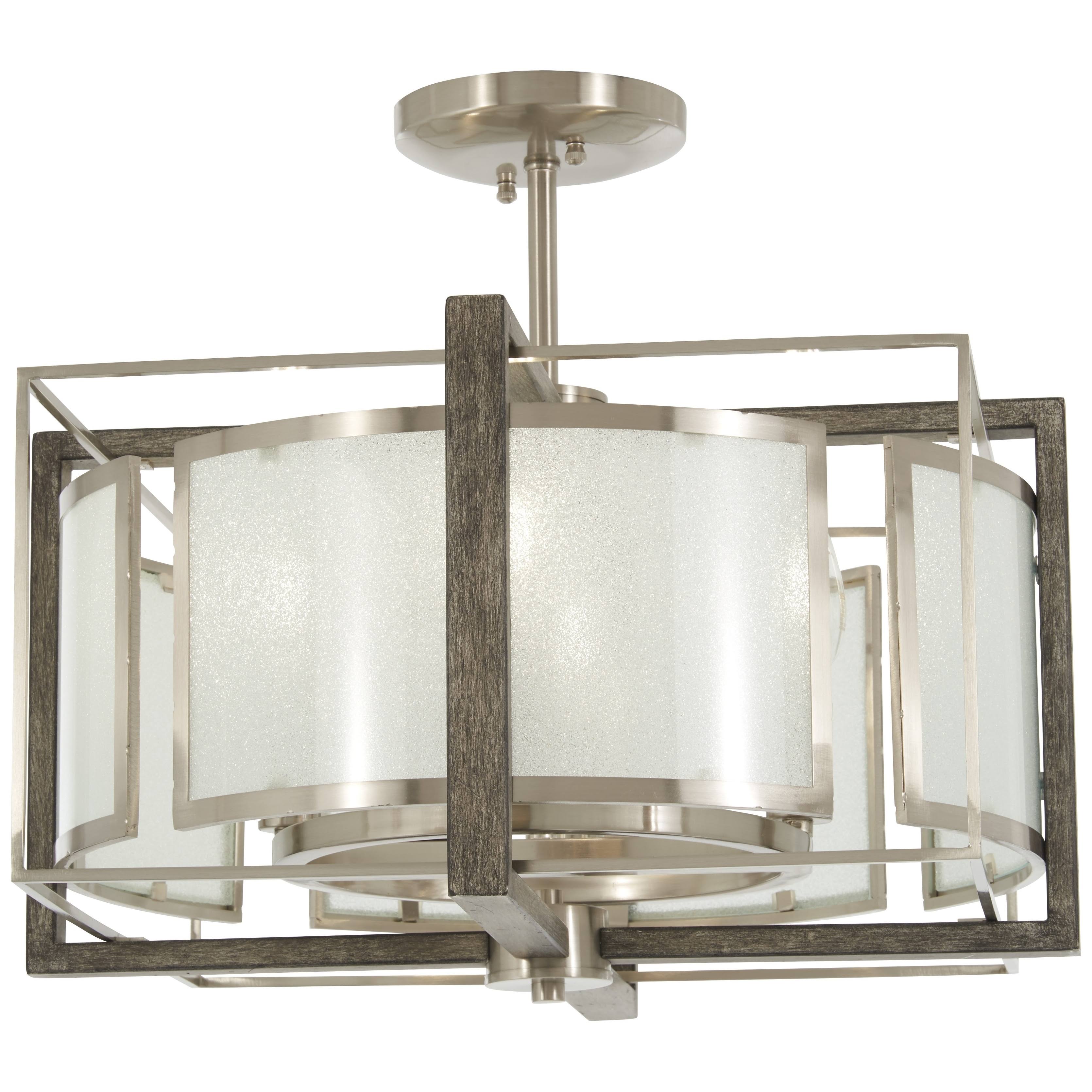 4 Light Brushed Nickel Semi Flush I170070