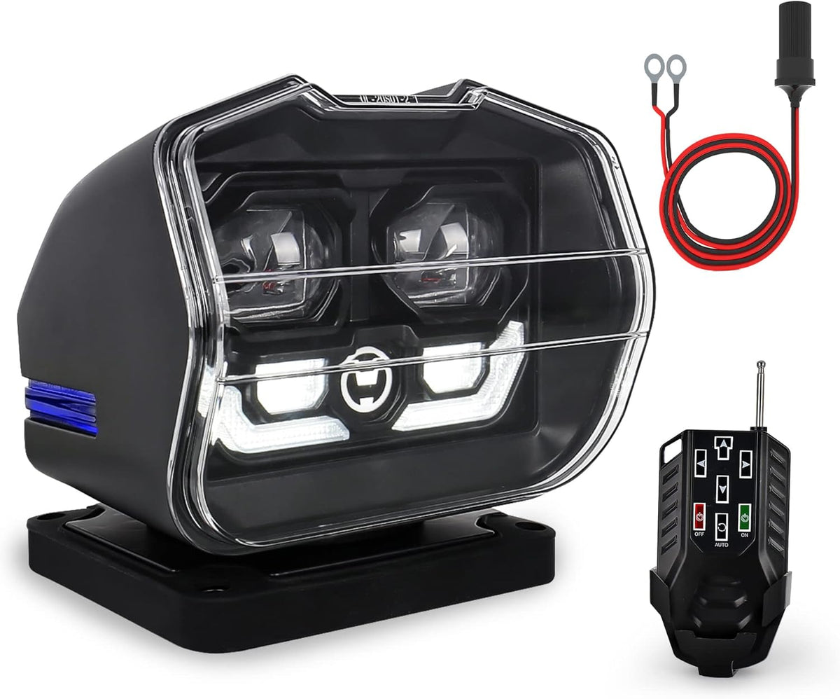 Wireless Remote Control 360° Rotating Search Light with Magnetic Base N875546
