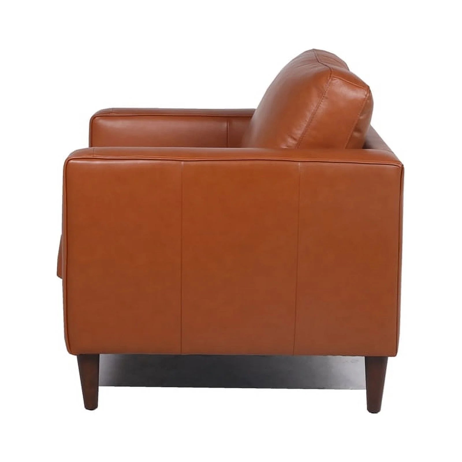 Camel Leather Tufted Chair L3613