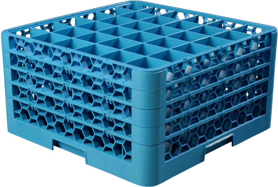 Blue 9-Compartment Glass Rack with 3 Extenders, Pack of 2 G847080