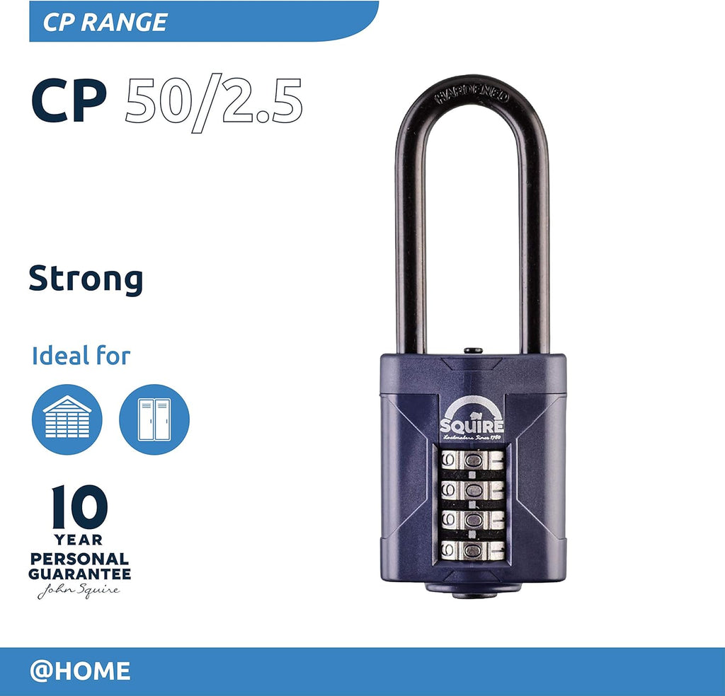 Blue 50 mm 4 Wheel Combination Padlock, Pack of 2 D178