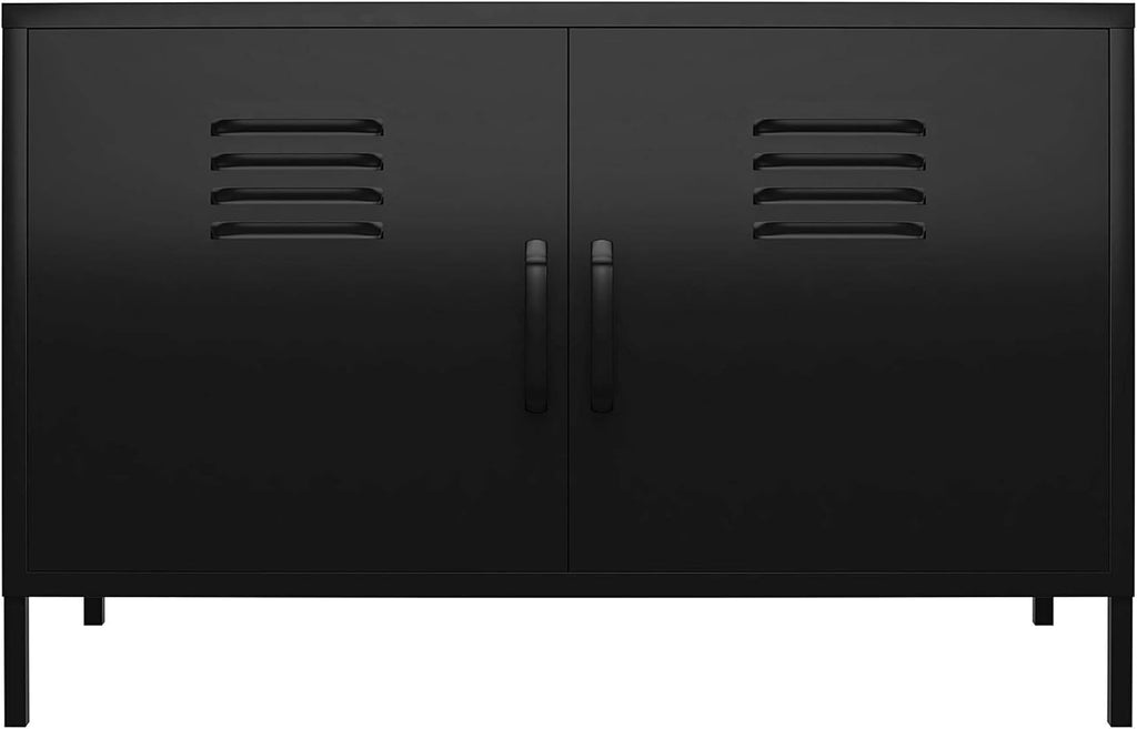 White 2 Door Metal Locker Accent Cabinet C686