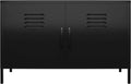 White 2 Door Metal Locker Accent Cabinet C686
