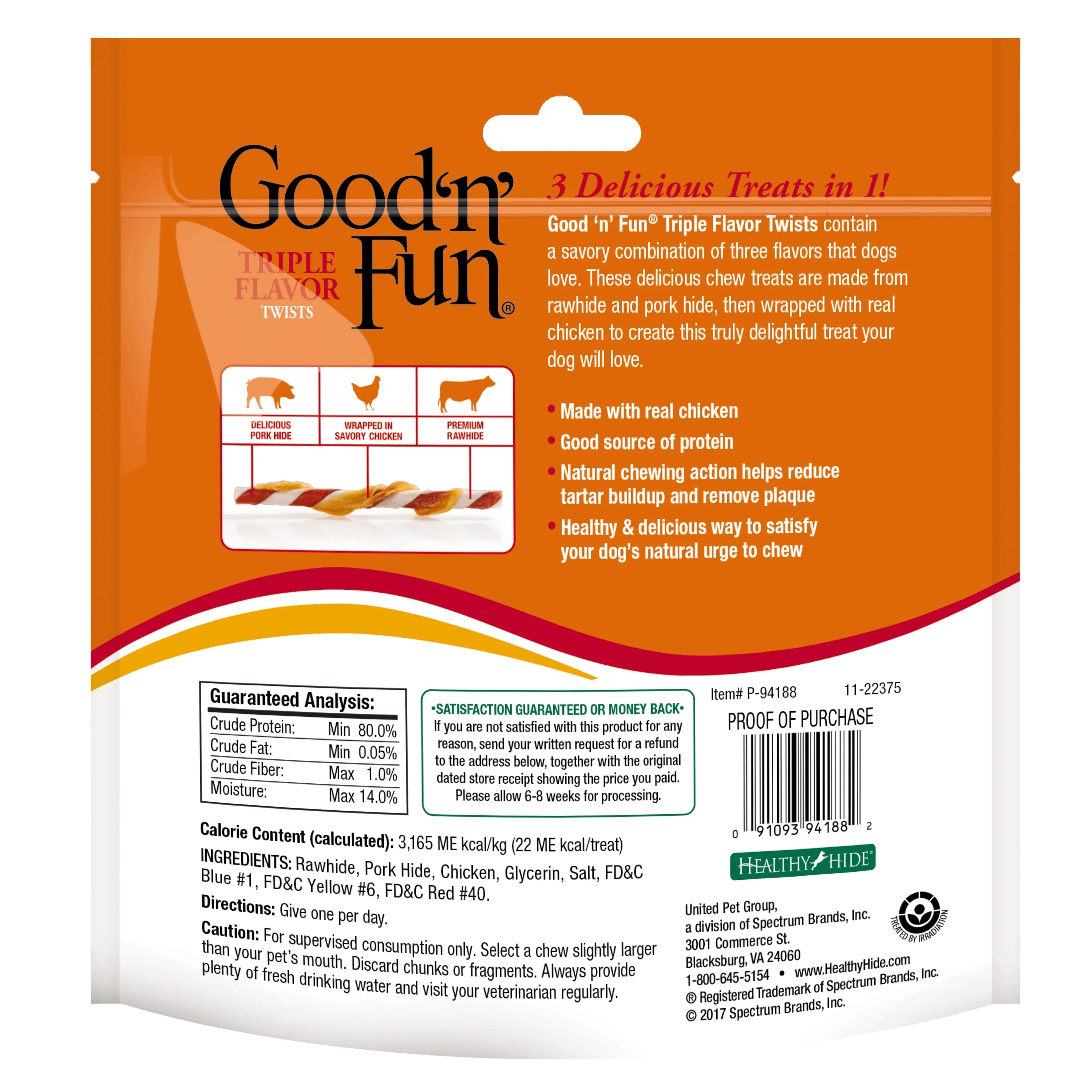 17.2 oz Rawhide Twists Dog Chews G975280