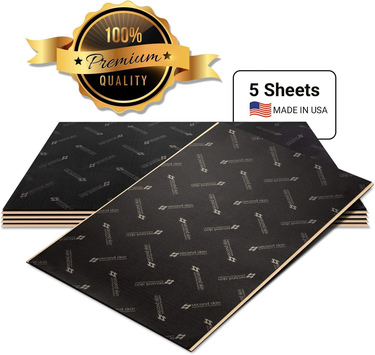 Butyl Rubber Car Sound Deadening Mat (1mm, 20 Sq Ft, 10 Sheets) W4962