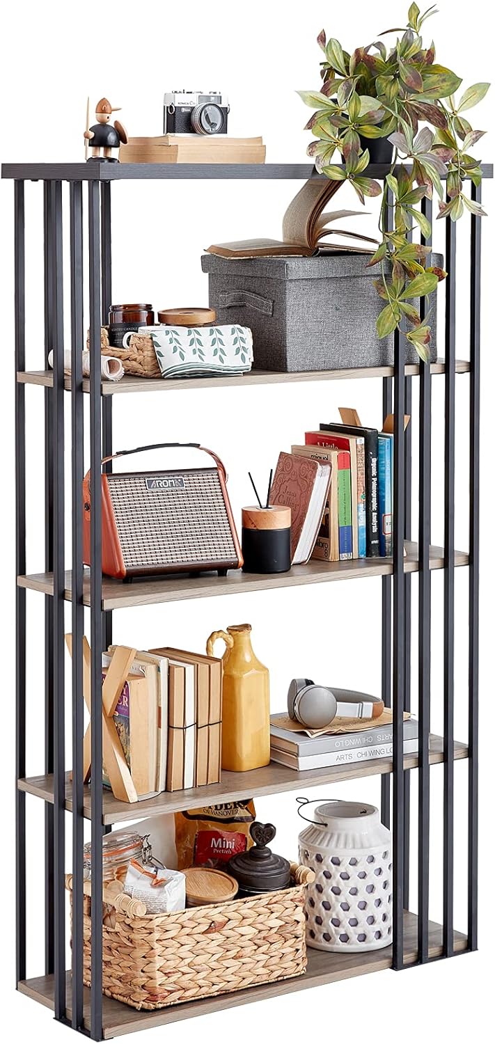 Black Metal 5 Tier Bookshelf G9130