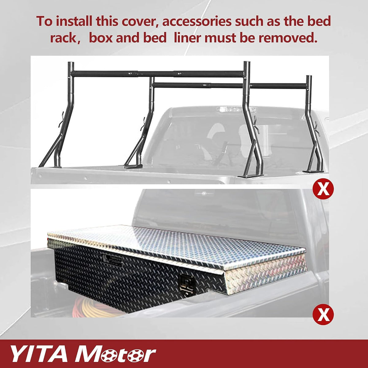 Soft Tri-fold Truck Bed Tonneau Cover for 6.5 ft Bed N671043