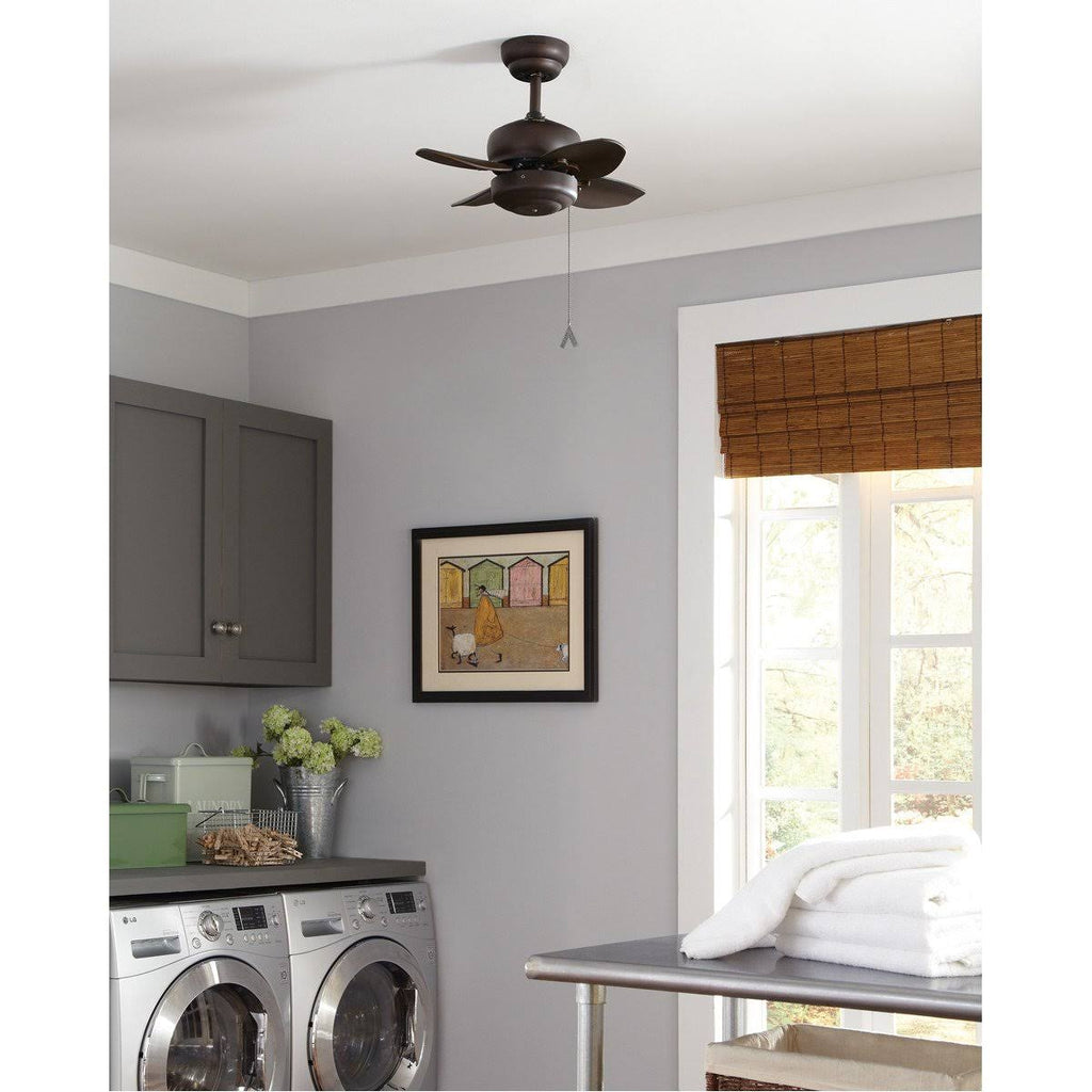 White 4-Blade 20x22 Mini Indoor Ceiling Fan X8144