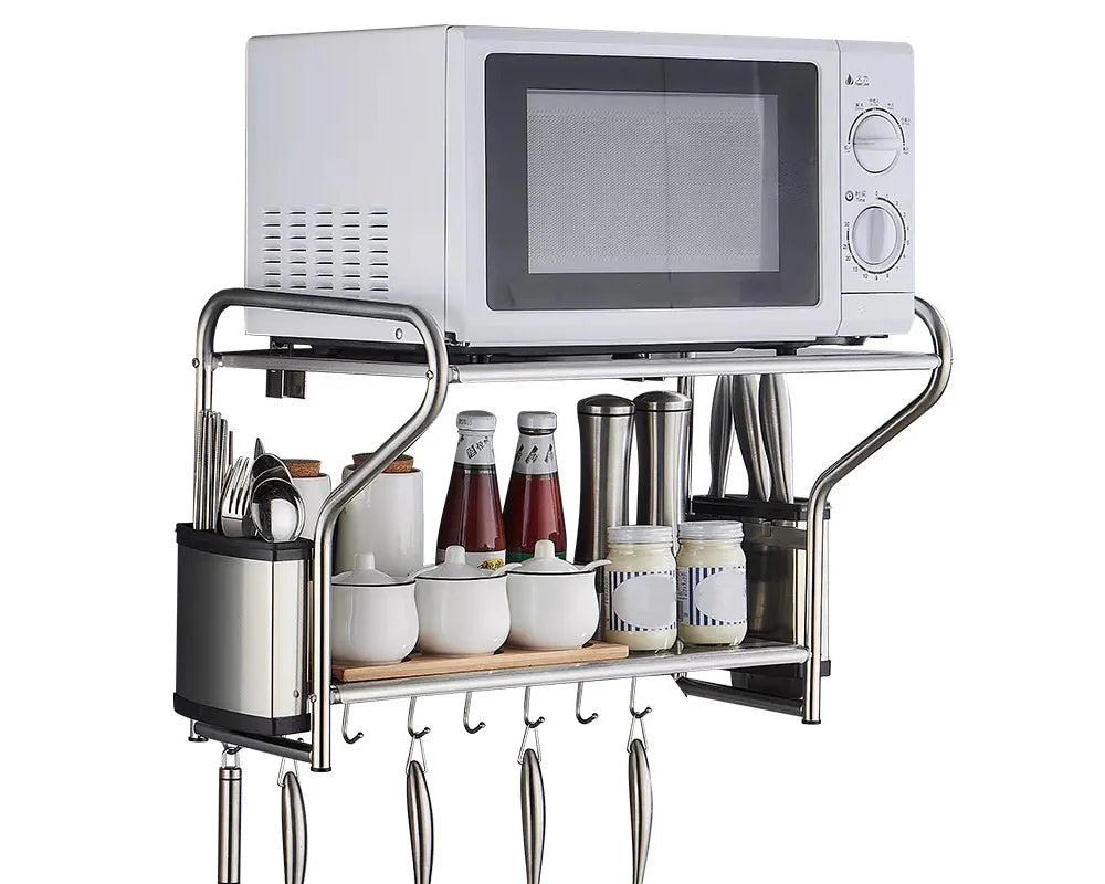 Stainless Steel Microwave Oven Wall Mount Shelf Rack P1563