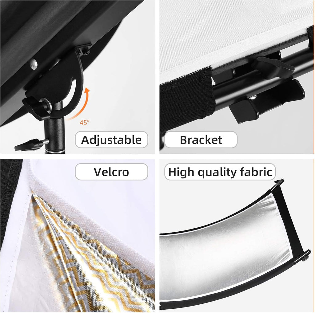 Clamshell Light Reflector Diffuser with Light Stand and Carry Bag R12149