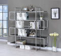 Chrome and Black Bookcase A68382