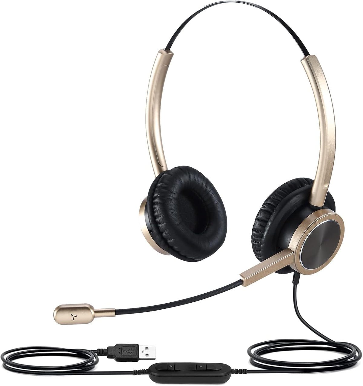 Pack of 2 USB PC Headset with Noise Cancelling Microphone F27682