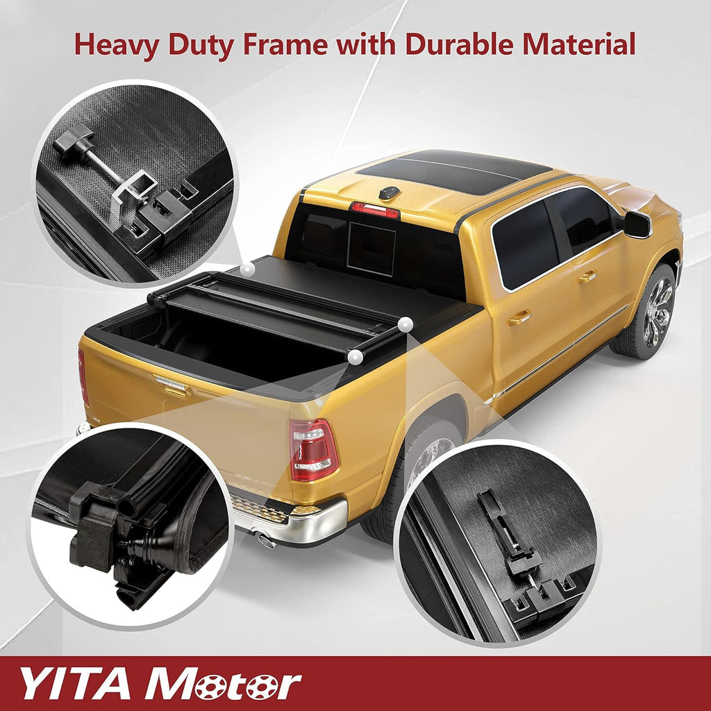 Soft Tri-fold Truck Bed Tonneau Cover for 6.5 ft Bed N671043